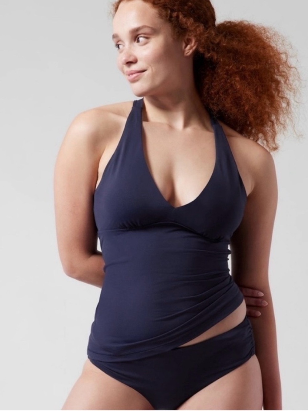 Athleta Womens Plunge Swim Tankini Swim Tank  UPF‎ 50+ Beach Vacation Small New